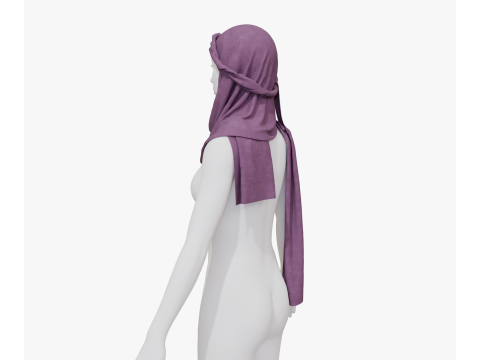 Long arabian scarf 3D 모델