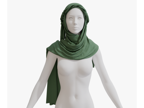 Long arabian scarf 3D 모델