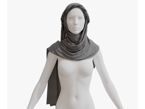 Long arabian scarf 3D 모델
