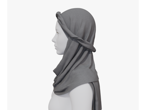 Long arabian scarf 3D 모델