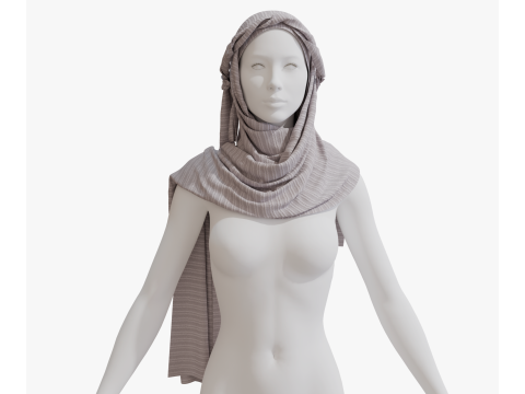 Long arabian scarf 3D 모델