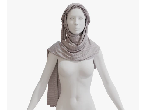 Long arabian scarf 3D Model