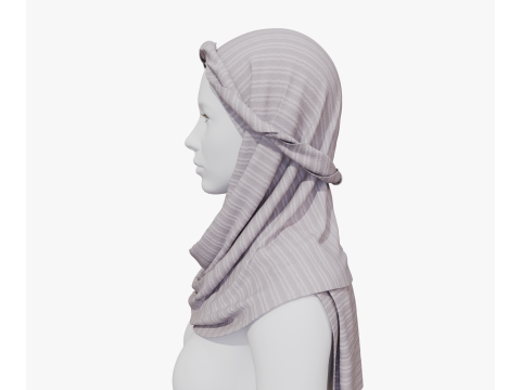 Long arabian scarf 3D 모델