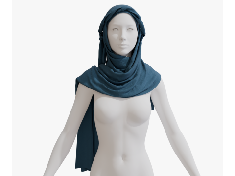 Long arabian scarf 3D 모델