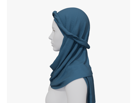 Long arabian scarf 3D 모델