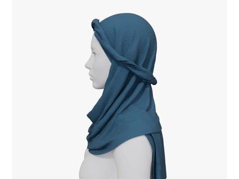 Long arabian scarf 3D Model