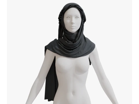 Long arabian scarf 3D Model