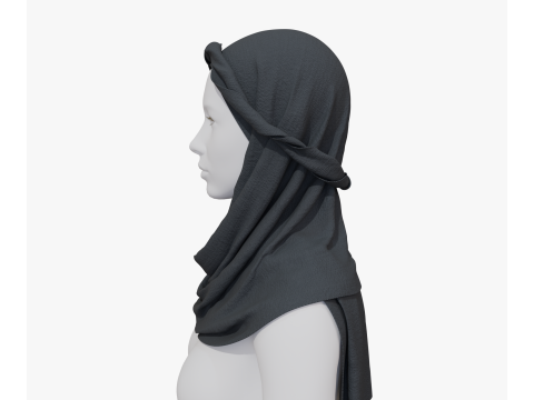 Long arabian scarf 3D 모델