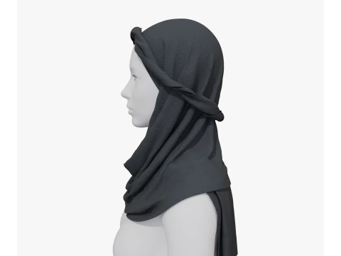 Long arabian scarf 3D Model
