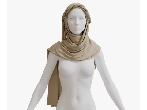Long arabian scarf 3D Model