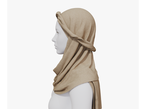 Long arabian scarf 3D 모델