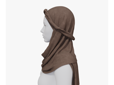 Long arabian scarf 3D 모델
