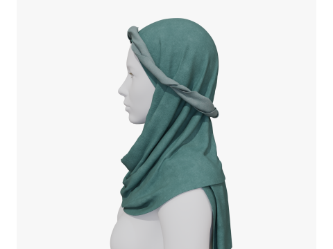 Long arabian scarf 3D 모델