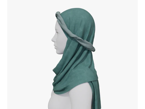 Long arabian scarf 3D Model