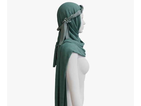 Long arabian scarf 3D 모델