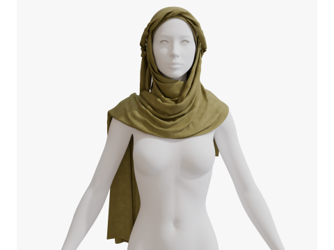 Long arabian scarf 3D 모델