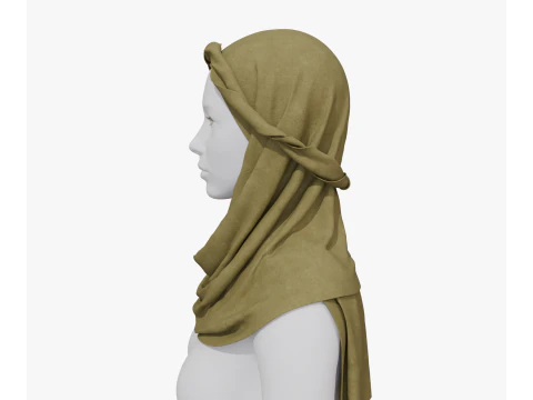 Long arabian scarf 3D Model