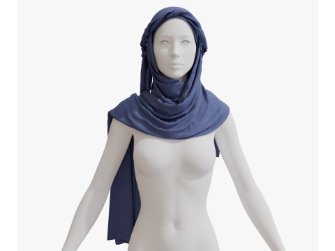 Long arabian scarf 3D 모델