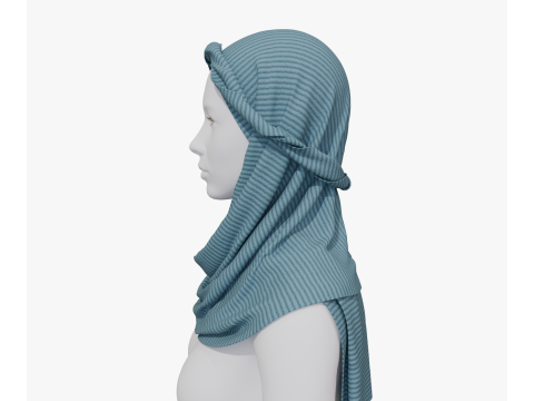 Long arabian scarf 3D 모델