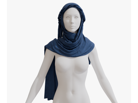 Long arabian scarf 3D 모델