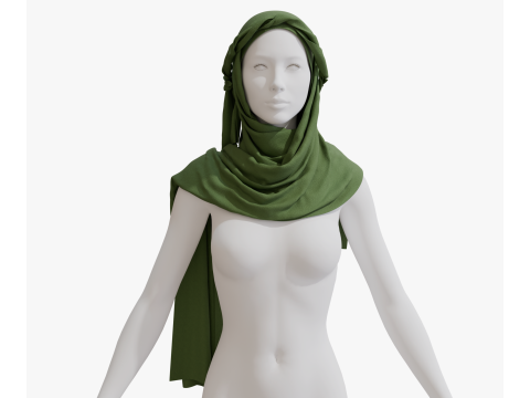 Long arabian scarf 3D 모델