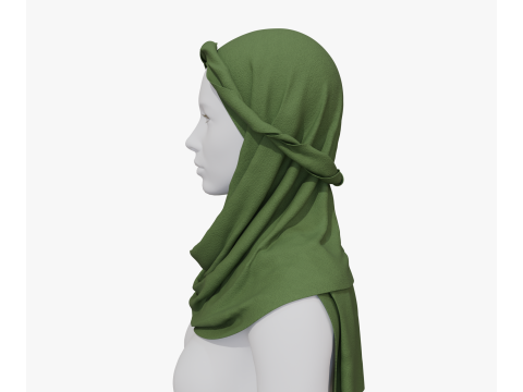 Long arabian scarf 3D 모델