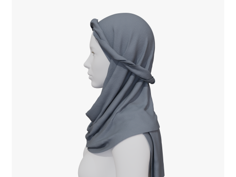 Long arabian scarf 3D 모델