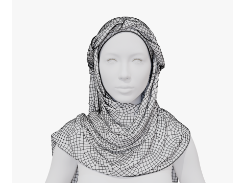 Long arabian scarf 3D 모델