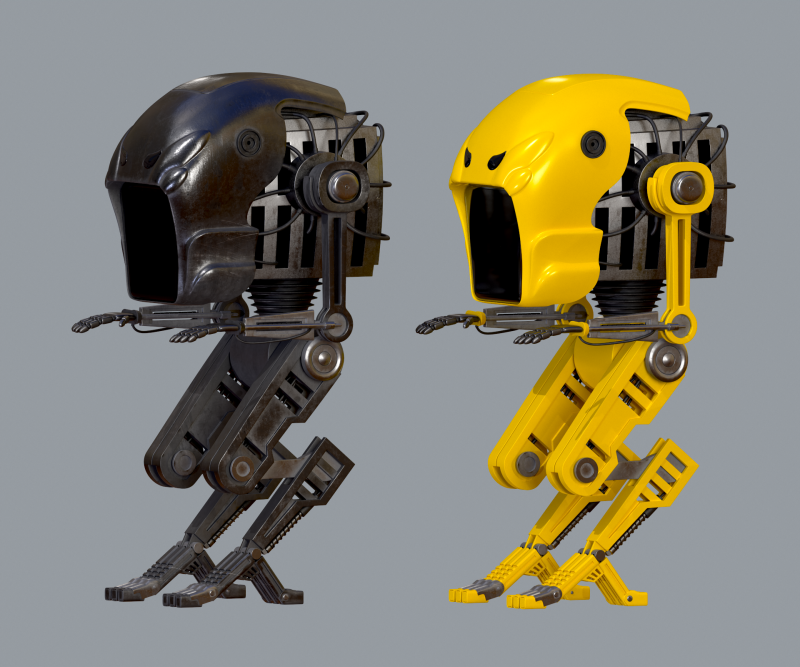 Robot 1 3D Model .c4d .max .obj .3ds .fbx .stl .blend 