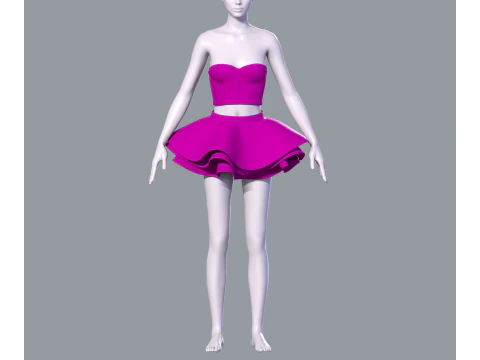 Barbie dress 3D Model