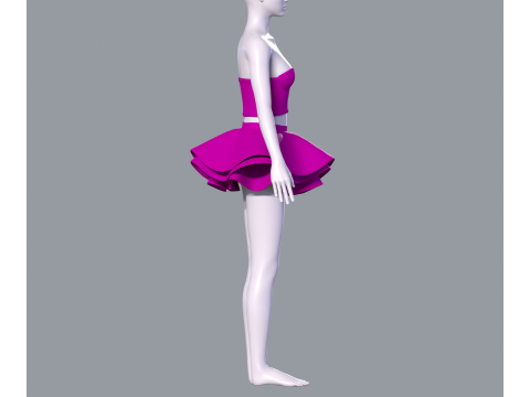 Barbie dress 3D मॉडल