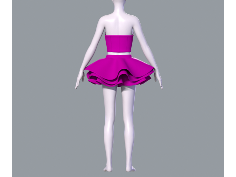 Barbie dress 3D मॉडल