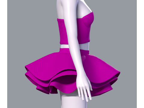 Barbie dress 3D मॉडल