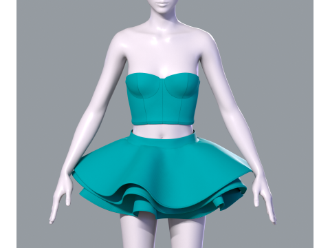 Barbie dress 3D मॉडल