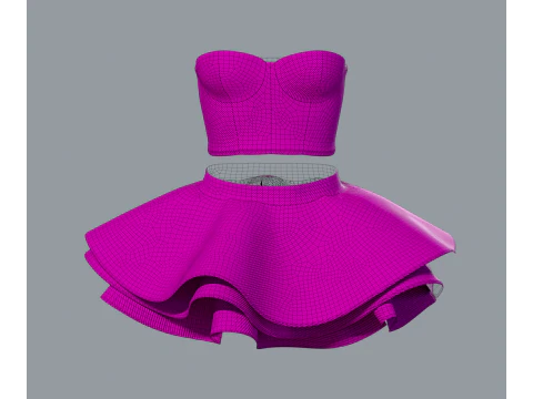 Barbie dress 3D Model