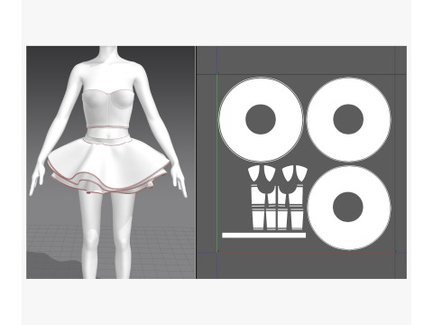 Barbie dress 3D मॉडल