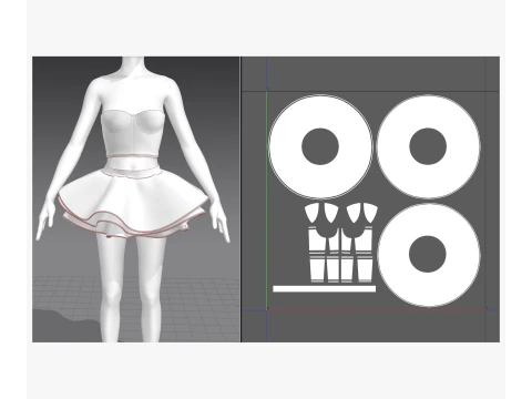 Barbie dress 3D Model