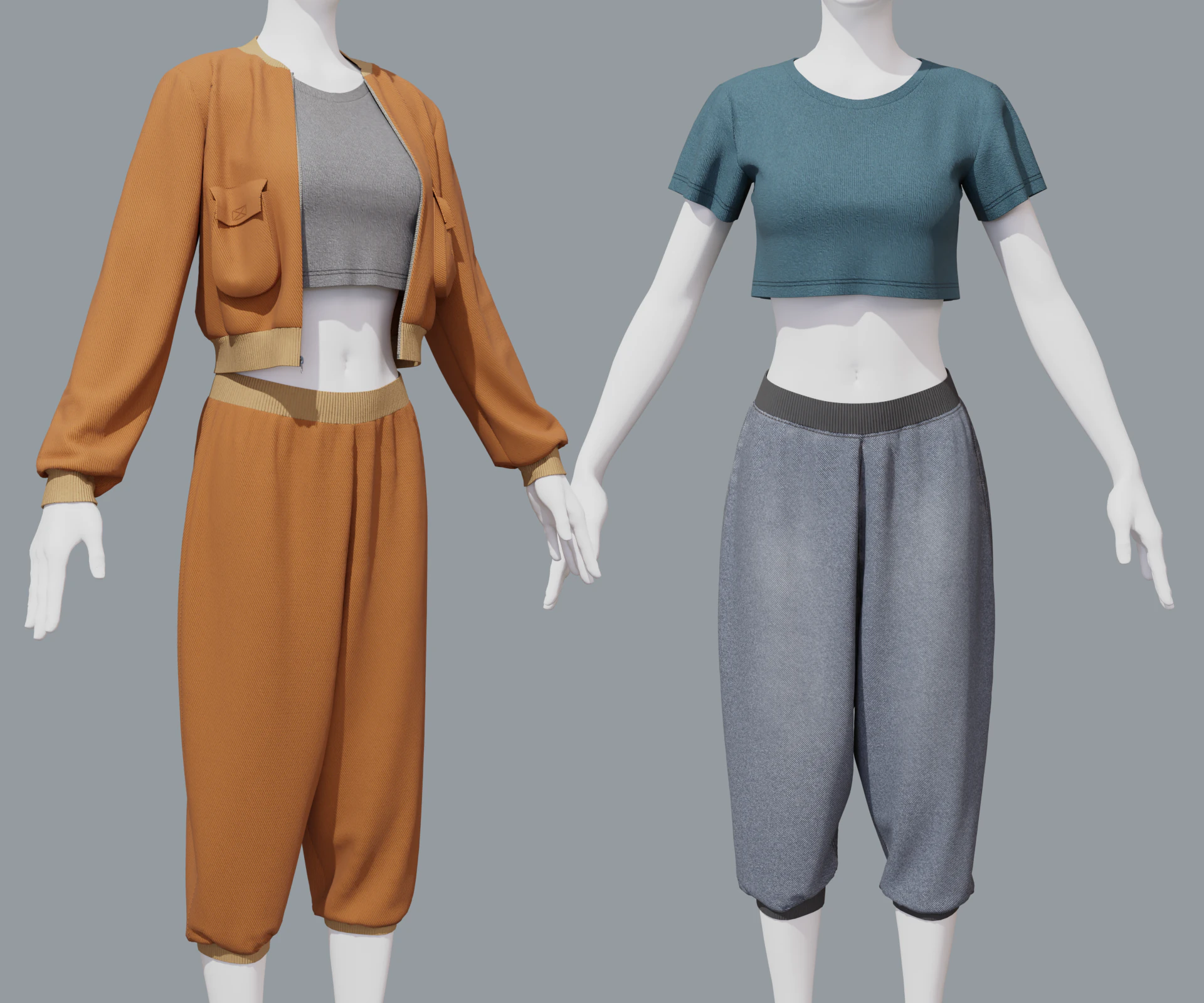 Aladdin women sports costume 3D Model .c4d .max .obj .3ds .fbx .stl .blend 