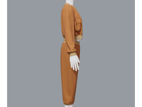 Aladdin women sports costume 3D Model
