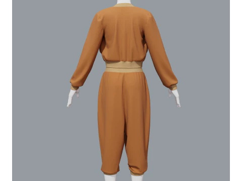 Aladdin women sports costume 3D Model
