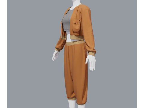 Aladdin women sports costume 3D 모델