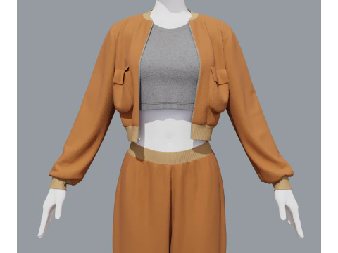 Aladdin women sports costume 3D Model