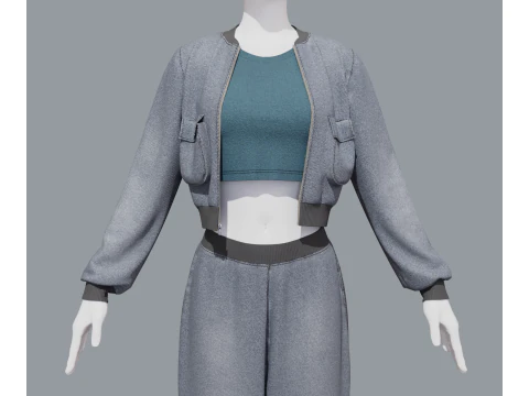 Aladdin women sports costume 3D Model