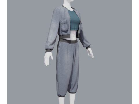 Aladdin women sports costume 3D 모델