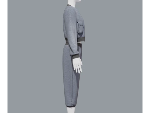 Aladdin women sports costume 3D Model