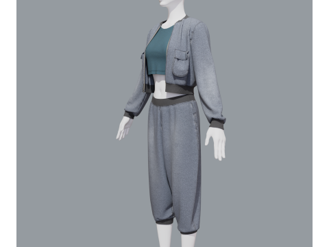 Aladdin women sports costume 3D 모델