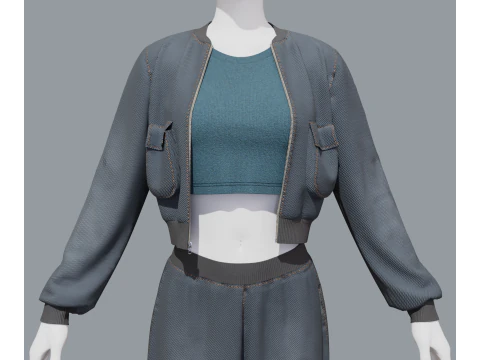 Aladdin women sports costume 3D Model
