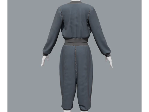 Aladdin women sports costume 3D Model