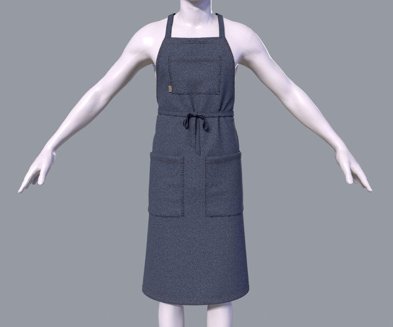 Mens apron 3D मॉडल .c4d .max .obj .3ds .fbx .stl .blend