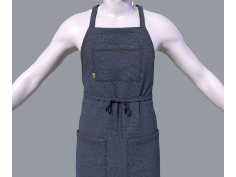 Mens apron 3D मॉडल